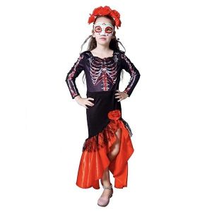 Kids Costumes to Hire - Skeleton Spanish Girl - 10 years